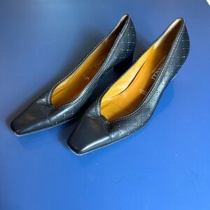 Bruno Magli Black Leather Heels